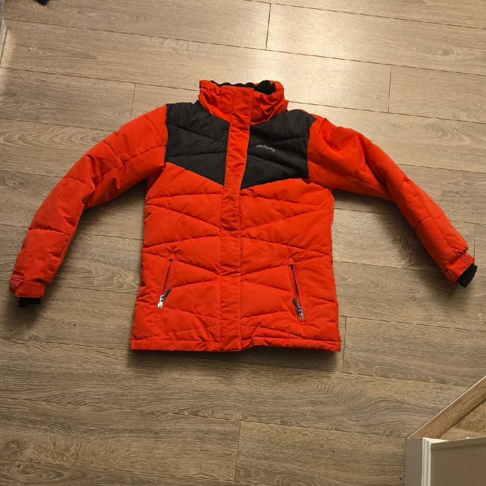 McKINLEY Ski Jacket Girls Large Pink Black AQUABASE Pro Waterproof Insulated